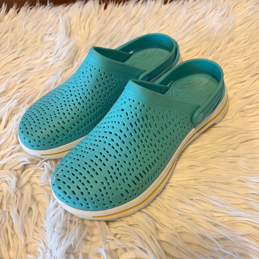 Skechers Cali Gear GO Walk 5 Foamies Clog Mule Sandals Teal Womens 10